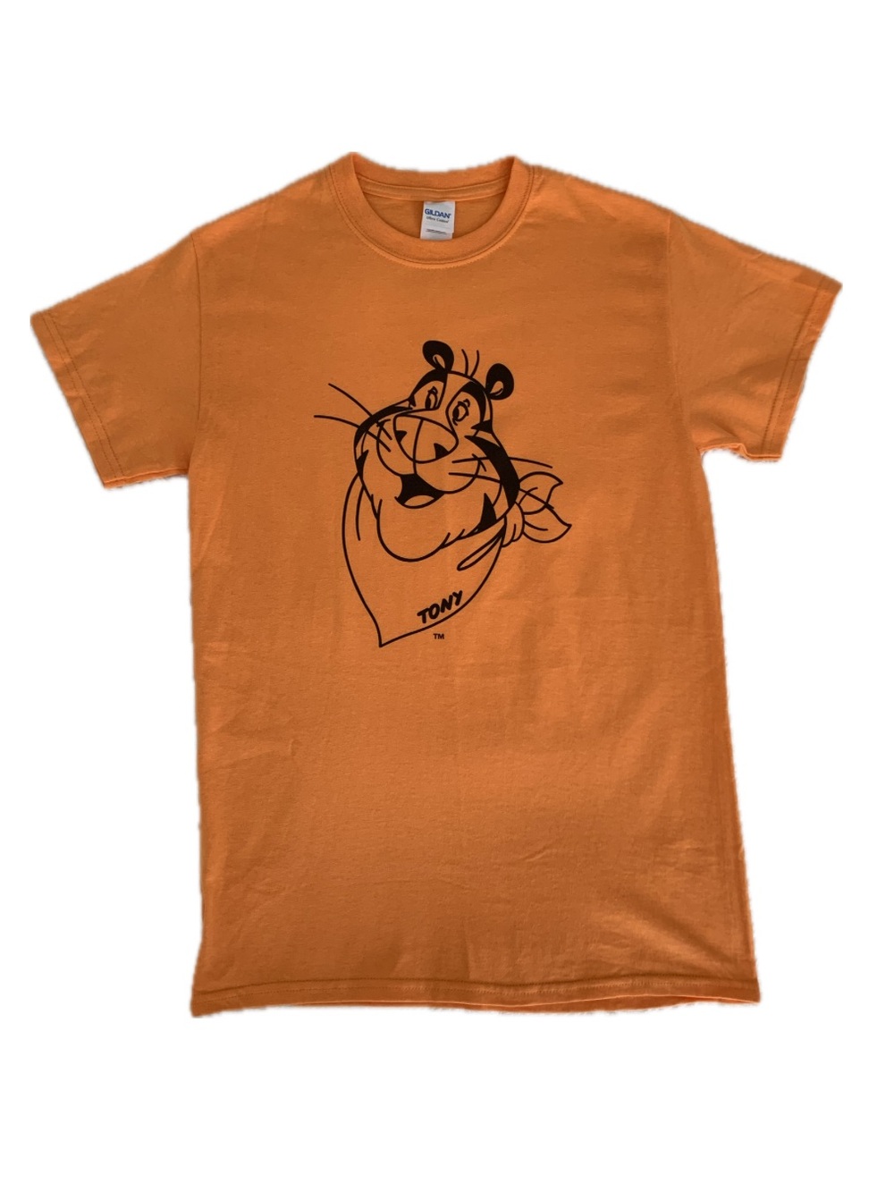 Gildan T-Shirt Adult Unisex Small Orange Tony Tiger Ultra Cotton Tee